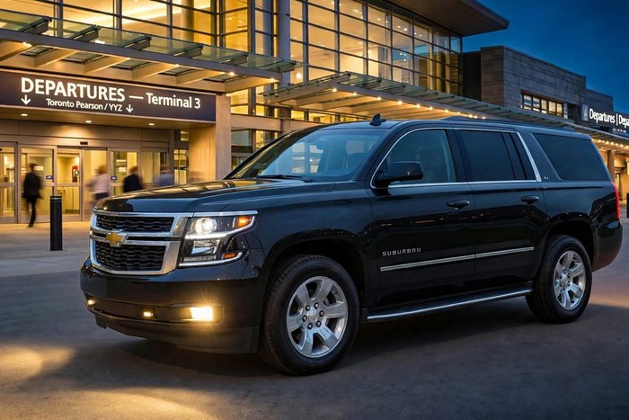 Chevrolet Suburban ESV, 6 passengers, black, from the AB Limousine fleet