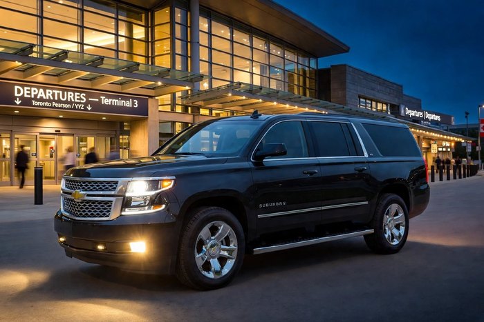 Chevrolet Suburban ESV, 6 passengers, black, from the AB Limousine fleet